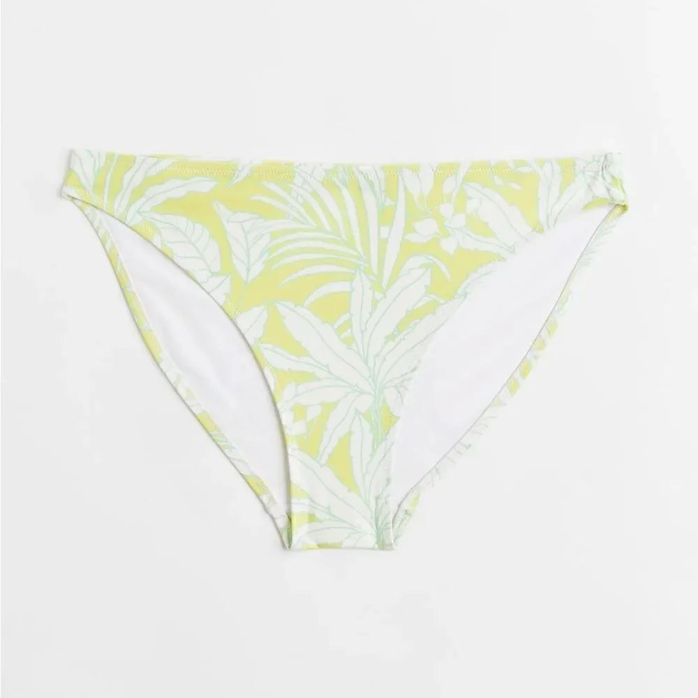 H&M Women's Bikini Bottoms - Yellow Leaves US 6